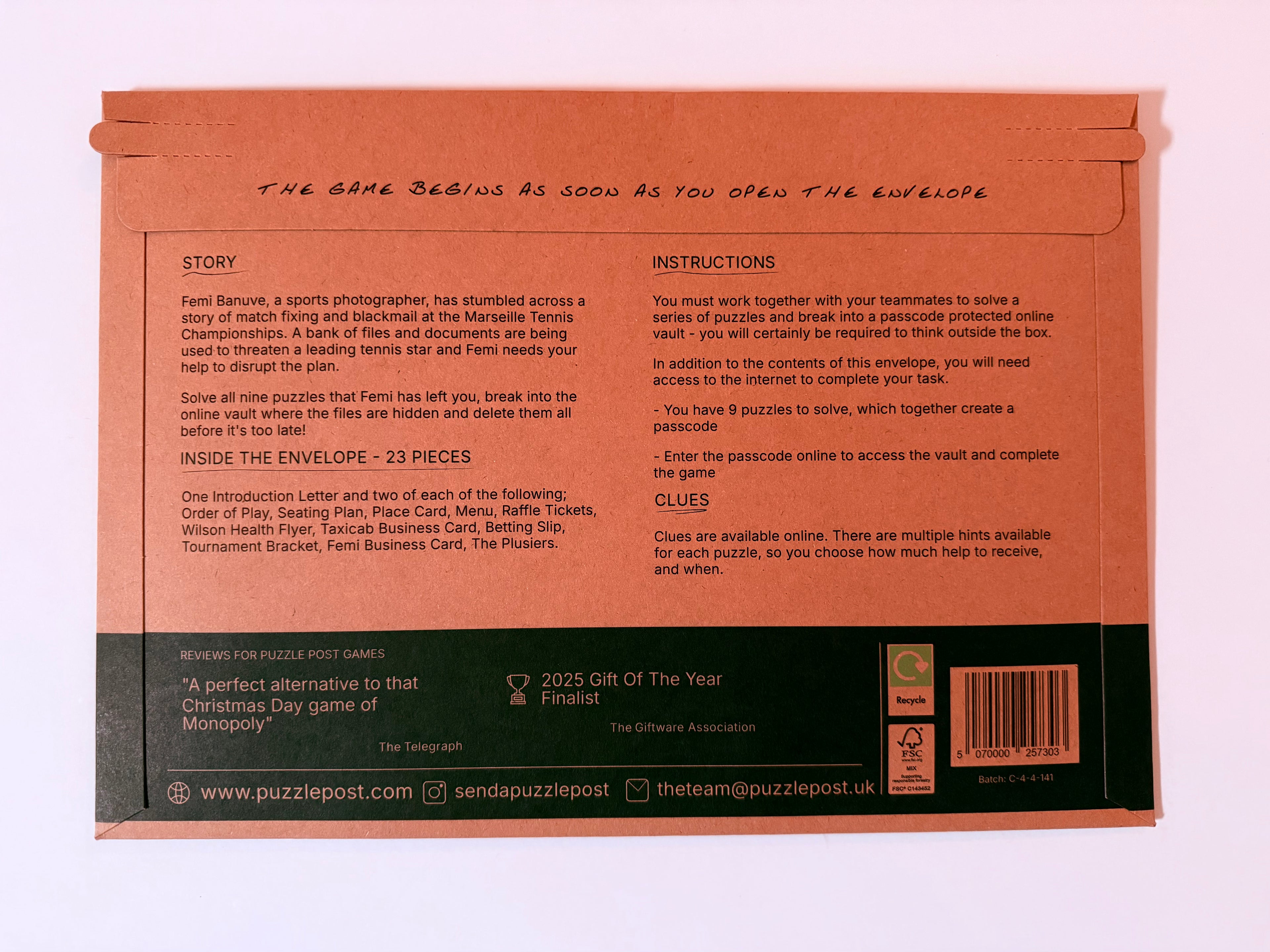 Scandal: Escape Room in an Envelope
